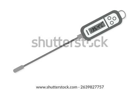 Digital Thermometer for Cooking Temperature Measurement, Chef's Professional Digital Thermometer, Temprature Probe isolated on a white background