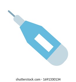 digital thermometer flat style icon vector illustration design