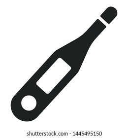 Digital thermometer flat vector icon 