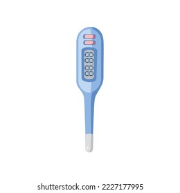 Digital thermometer flat vector illustration. Accessory or equipment for moms, thermometer. Baby care, motherhood concept