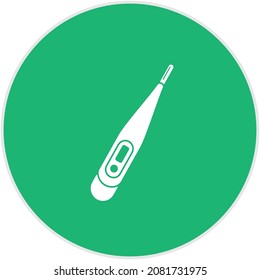 digital thermometer icon circle design