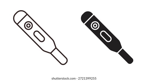 Digital Thermometer Icon Concept Set. Einfache Symbolsammlung