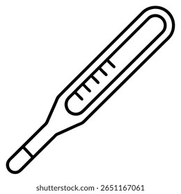 Digital Thermometer Icon Design for Healthcare Science or Temperature Measurement Applications