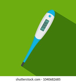 Digital thermometer icon. Flat illustration of digital thermometer vector icon for web