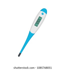 Digital thermometer icon. Flat illustration of digital thermometer vector icon for web