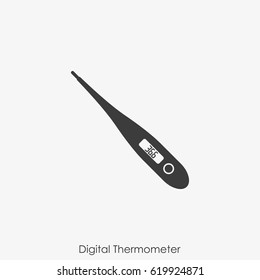 Digital thermometer icon. International Nurses Day vector illustration.