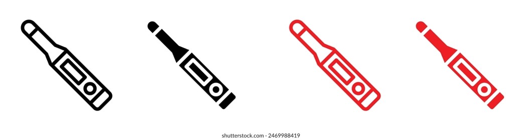 Digital-Thermometer-Symbol-Satz-Vektorgrafik