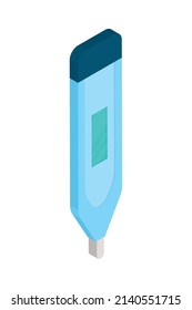 digitales Thermometer-Symbol auf weißem Hintergrund