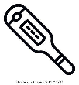 Digital Thermometer Symbol. Umriss-Digitalthermometer, Vektorsymbol für Webdesign einzeln auf weißem Hintergrund
