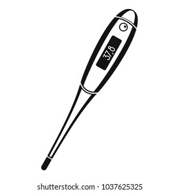 Digital thermometer icon. Simple illustration of digital thermometer vector icon for web