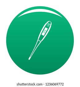 Digital thermometer icon. Simple illustration of digital thermometer vector icon for any design green