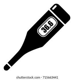 Digital thermometer icon . Simple illustration of digital thermometer vector icon for web design isolated on white background