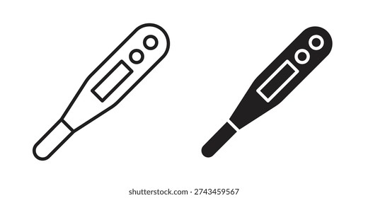 Digital thermometer icon. simple thin line icon vector illustration pack on white