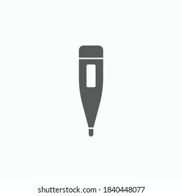 icono del termómetro digital, vector medidor de temperatura