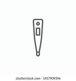 digital thermometer icon, temperature measurer vector