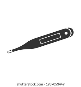 Icono del termómetro digital.Ilustración vectorial aislada en fondo blanco.Eps 10.