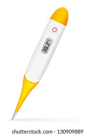 Digital thermometer isolated on a white background.