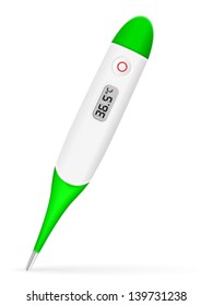 Digital thermometer isolated on a white background.