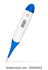 Digital thermometer isolated on a white background.
