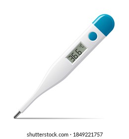 Digital thermometer isolated on white background