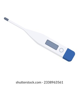 Digital thermometer, medicine and healthcare concept, isolated