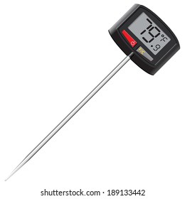 Digital Kitchen Thermometer Stock Illustration - Download Image