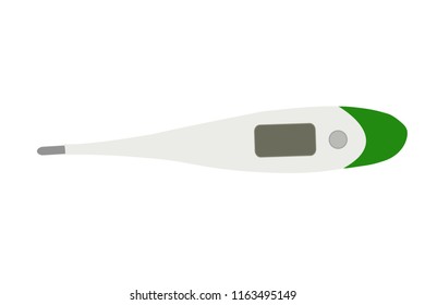 Digital thermometer on white background.