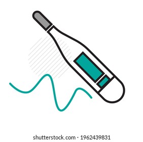 Digital Thermometer - Stock Illustration as EPS 10 File