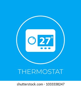 digital thermostat vector icon