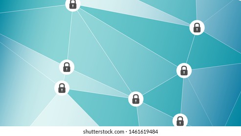 Digital threats chaos connected vector concept