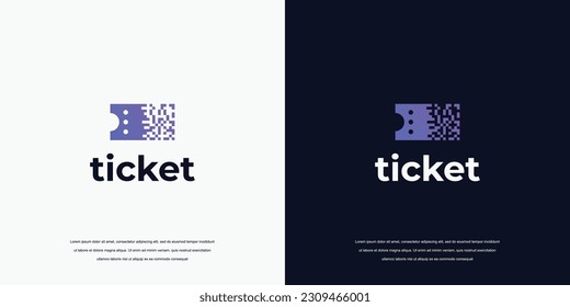 digital ticket logo design, online ticket logo