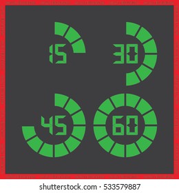 digital time clock icon vector illustration eps10.