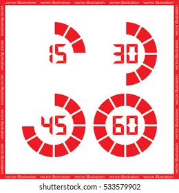 digital time clock icon vector illustration eps10.