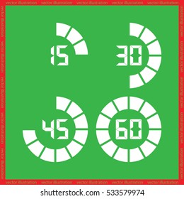 digital time clock icon vector illustration eps10.