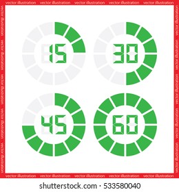 digital time clock icon vector illustration eps10.