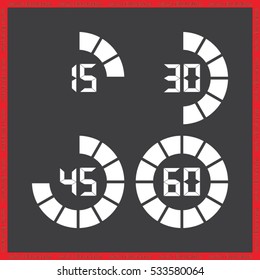 digital time clock icon vector illustration eps10.