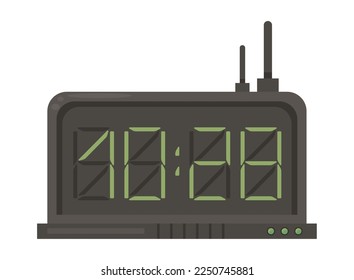 digital time clock isolated icon