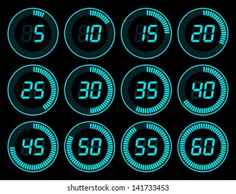 Digital timer blue