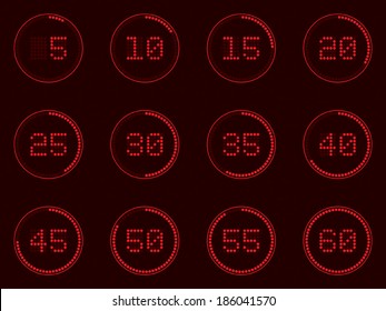 digital timer, dotted