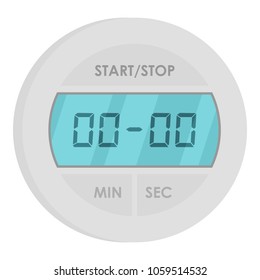 Digital timer icon. Flat illustration of digital timer vector icon for web