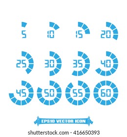Digital timer icon vector.