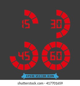 Digital timer icon vector.