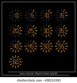 digital timer icon vector