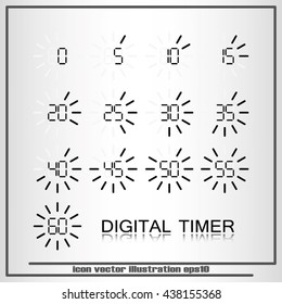 digital timer icon vector