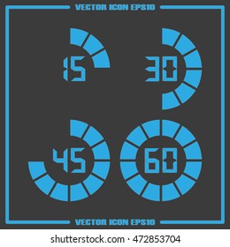 Digital timer icon vector