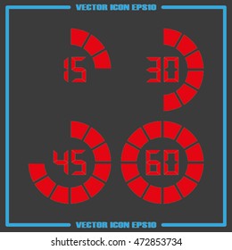 Digital timer icon vector