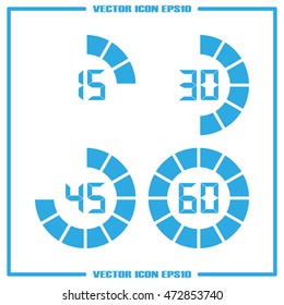 Digital timer icon vector