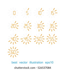 digital timer icon vector