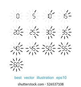 digital timer icon vector