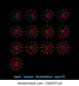 digital timer icon vector